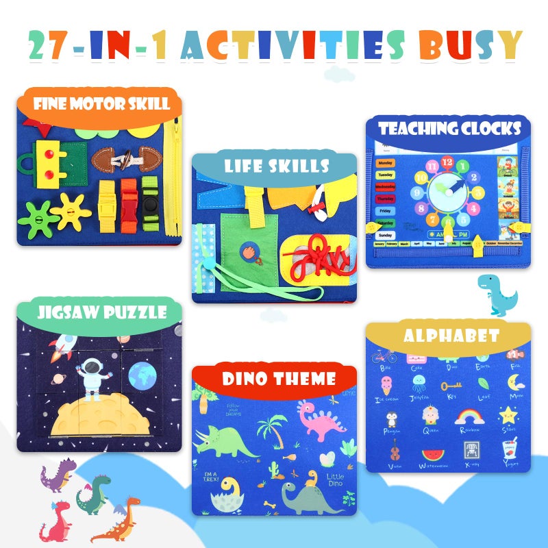 SparkShoots Busy Board Toddler Stocking Stuffers: Sensory Toys for Toddlers 1 2 3 4 Year Old Boy Gifts Montessori Toys - Toddler Airplane Travel Essentials & Road Trip Must Haves  Age 12 18 Month Baby Abacus Toy - Image 2